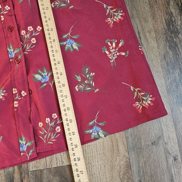 Vintage 1960s Hooper Associates Ltd. Floral Red Blouse Made in British Hong Kong - Picture 7 of 7